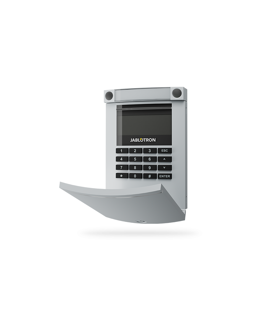Bezdrátový přístupový modul s displejem, klávesnicí a RFID - šedá